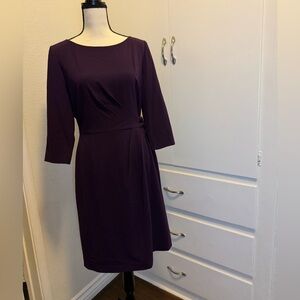 Tahari Arthur S Levine Eggplant Dress